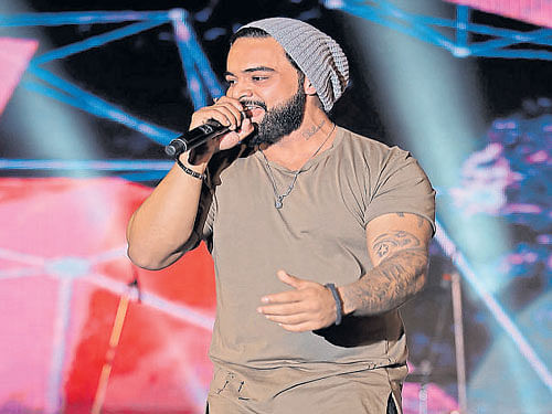In too deep Composer-rapper  Indeep Bakshi during a performance.