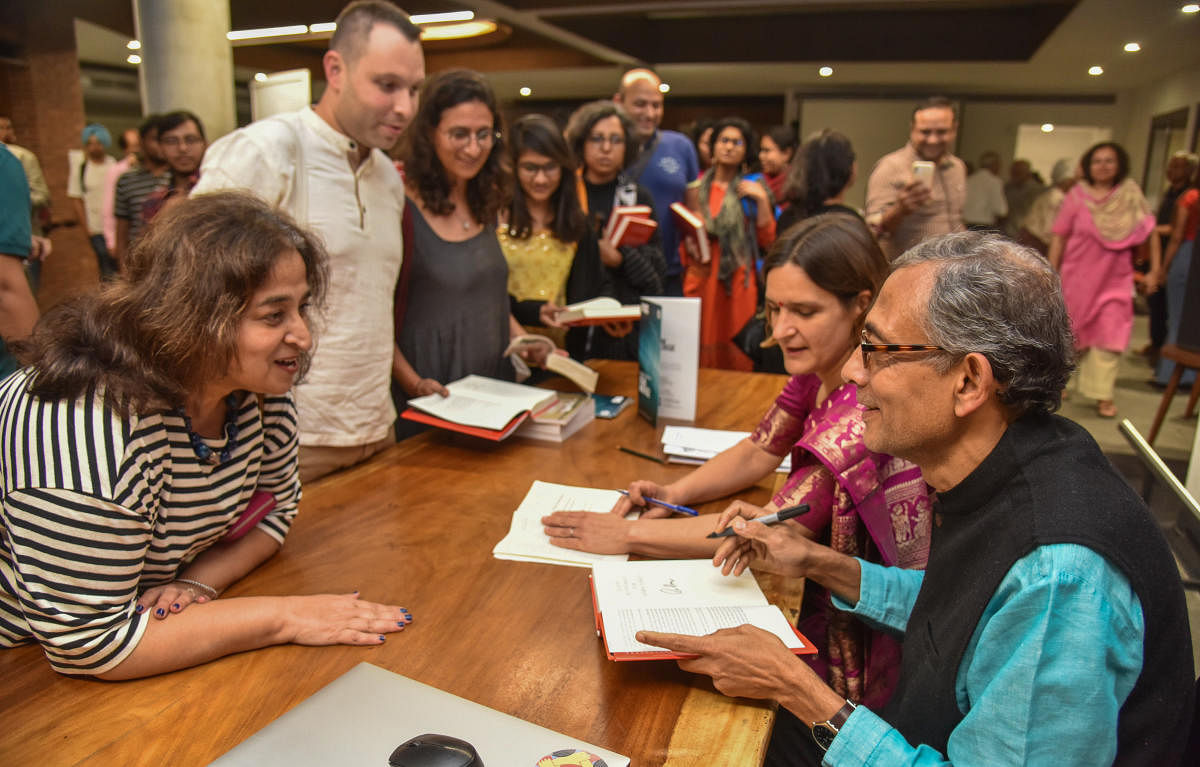 Banerjee was in the city for the Bengaluru-launch of his book Good Economics for Hard Times. DH Photo