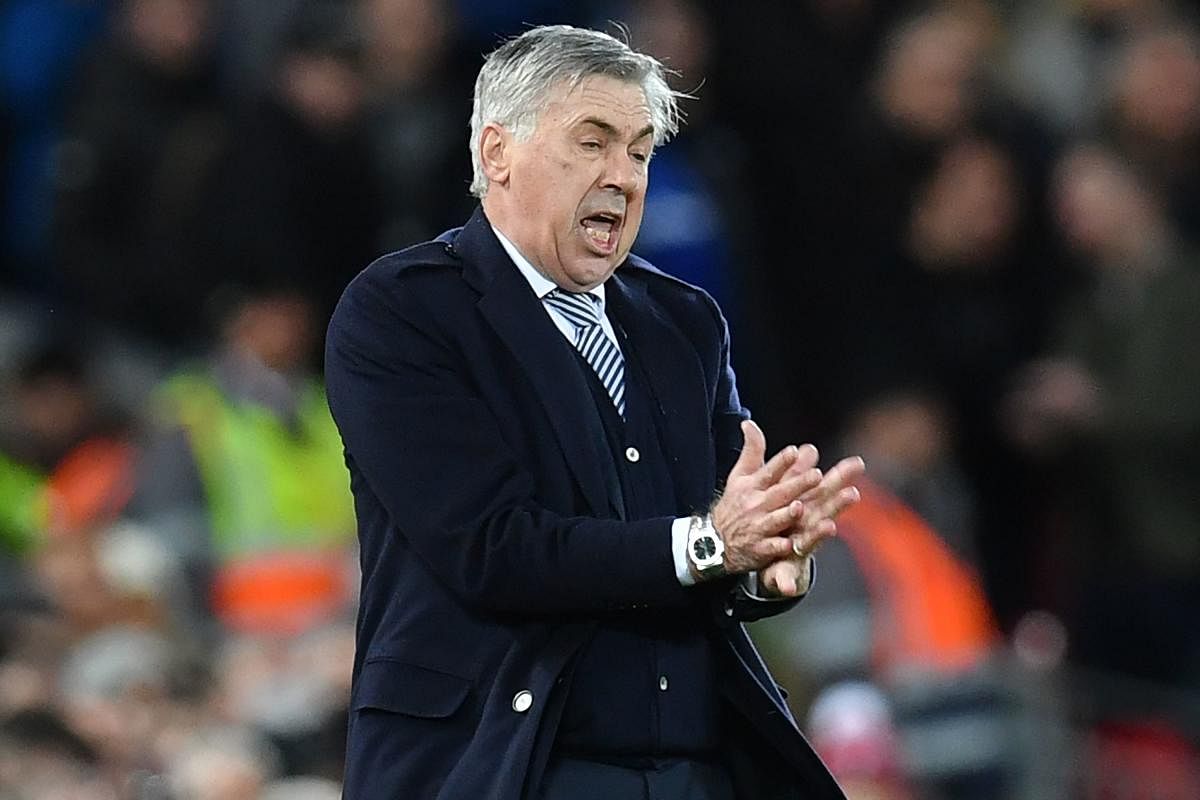Ancelotti had sent out a virtually full-strength team, but they wasted a host of chances in the first half before surrendering limply after the break. (Photo Credit: AFP)