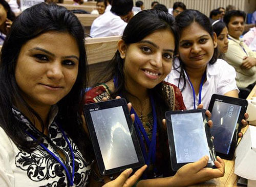 The Tablets will be given to students from this session with an aim to aware the rural students about the use of technology in education, said Government official. PTI File Photo