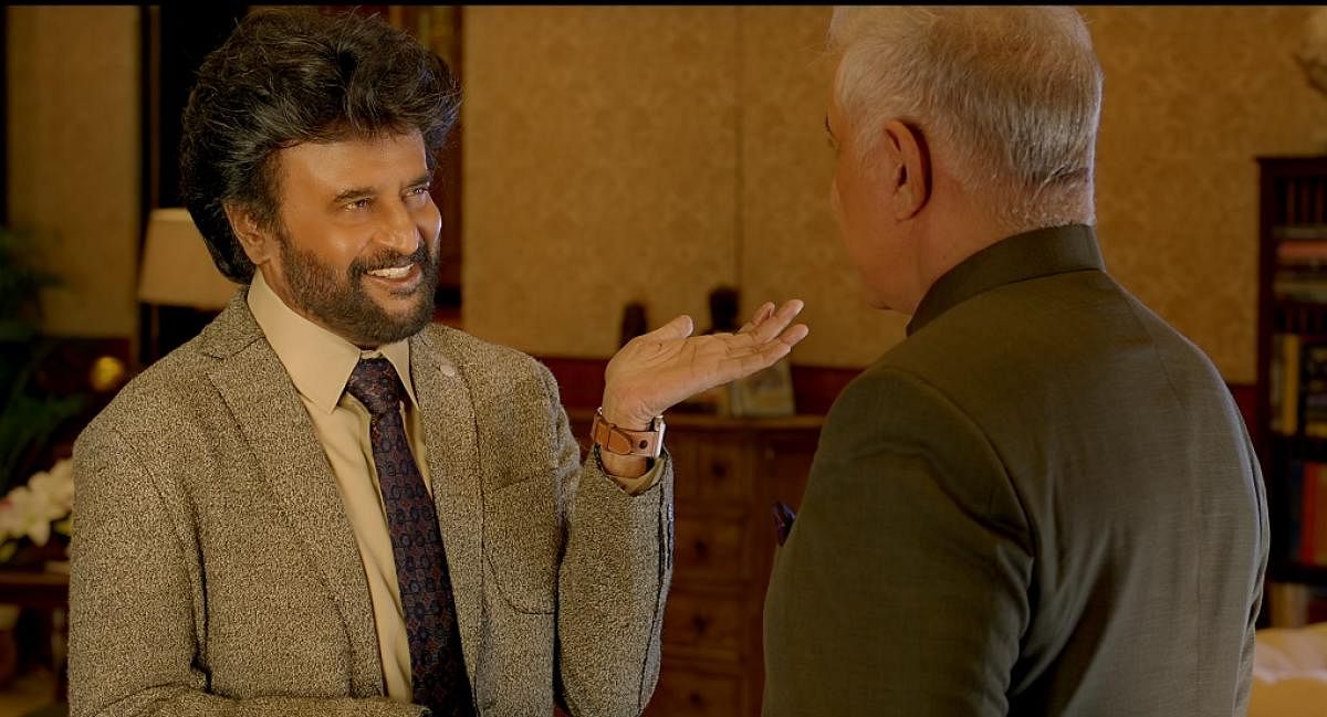 Rajinikanth in the trailer of 'Darbar'. (Credit: YouTube)