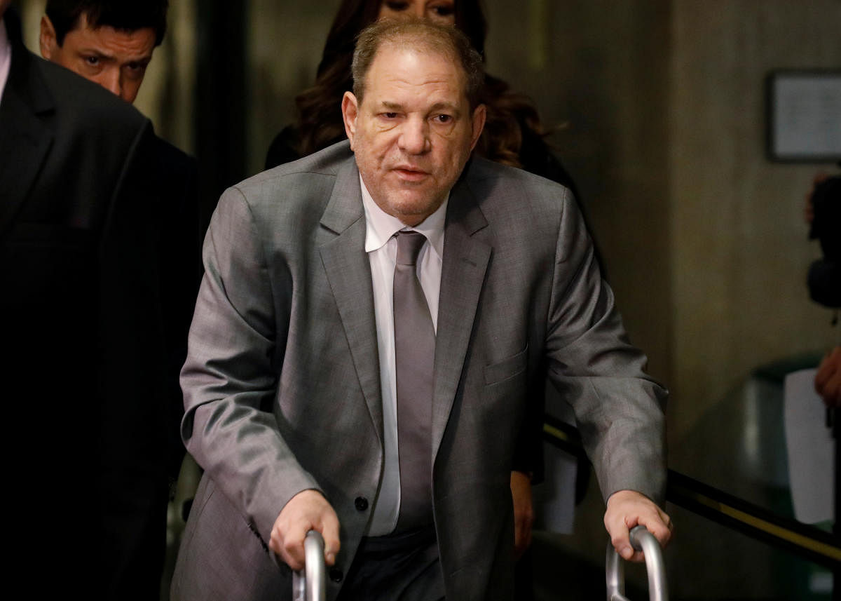 Film producer Harvey Weinstein arrives at New York Criminal Court for his sexual assault trial in New York. Reuters