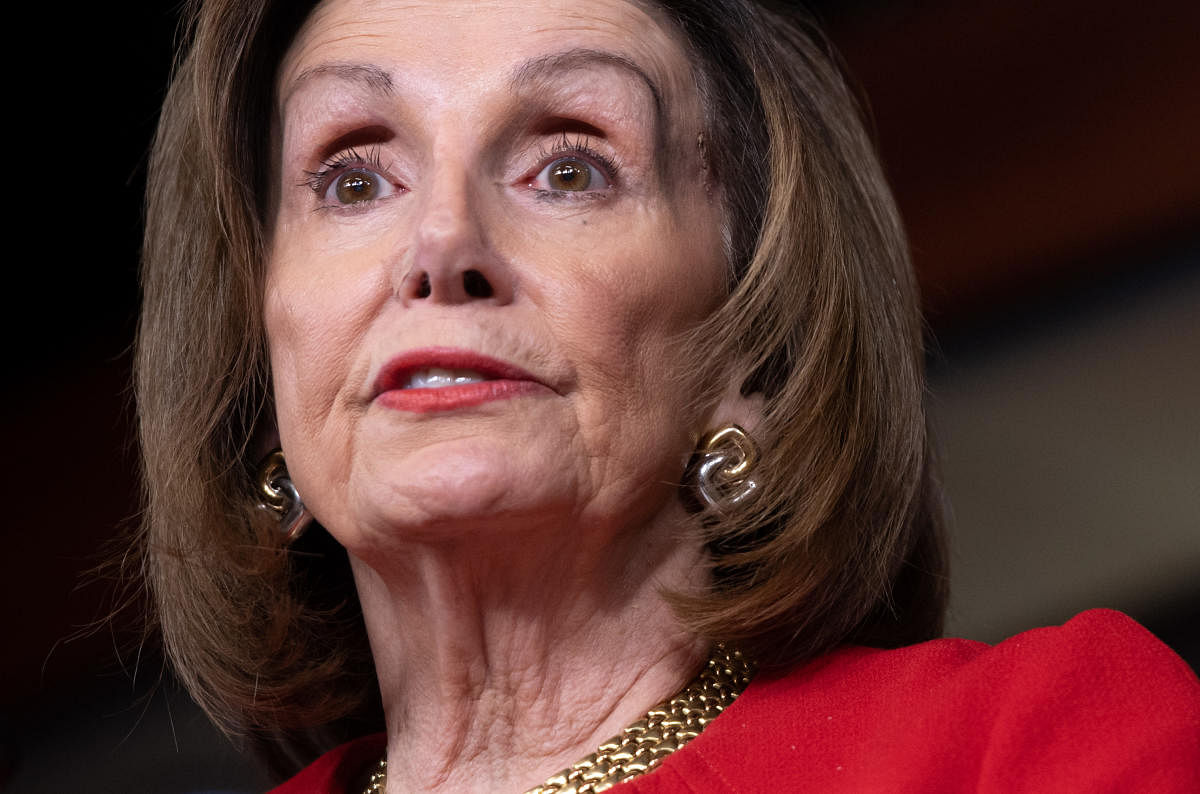 House Speaker Nancy Pelosi announced the plan to introduce and vote on the resolution "to limit the president's military actions regarding Iran," in a letter to colleagues late Sunday. AFP File Photo