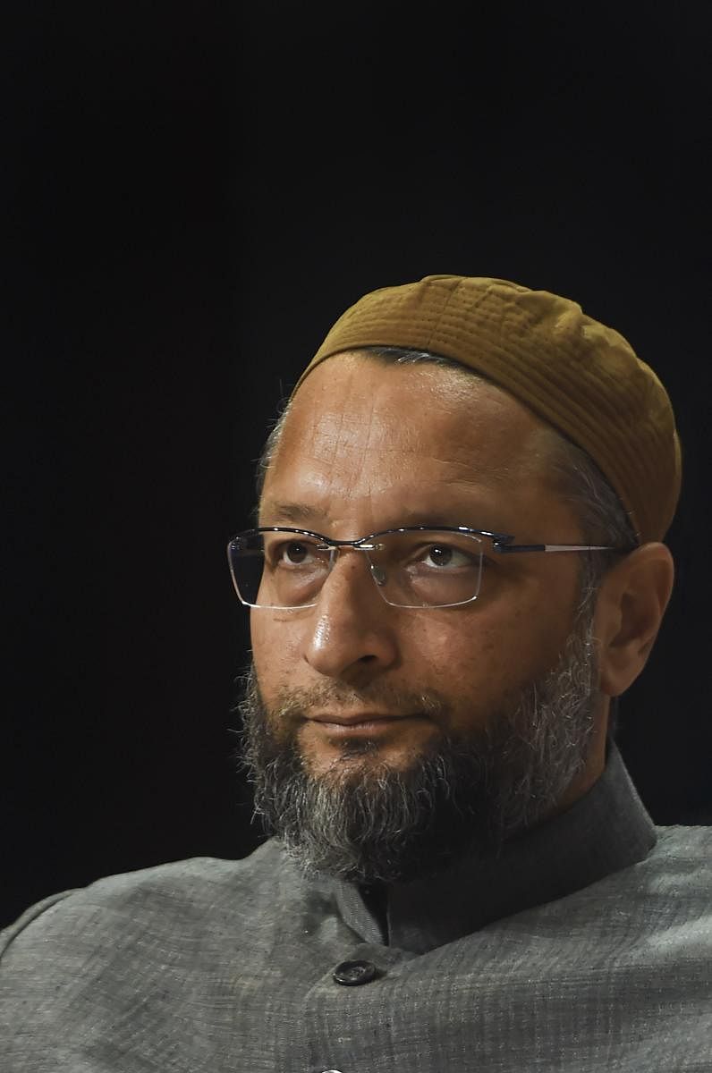 All India Majlis-e-Ittehadul Muslimeen (AIMIM) President Asaduddin Owaisi during the Lokmat National Conclave in New Delhi, Tuesday, Dec. 10, 2019. (PTI Photo)