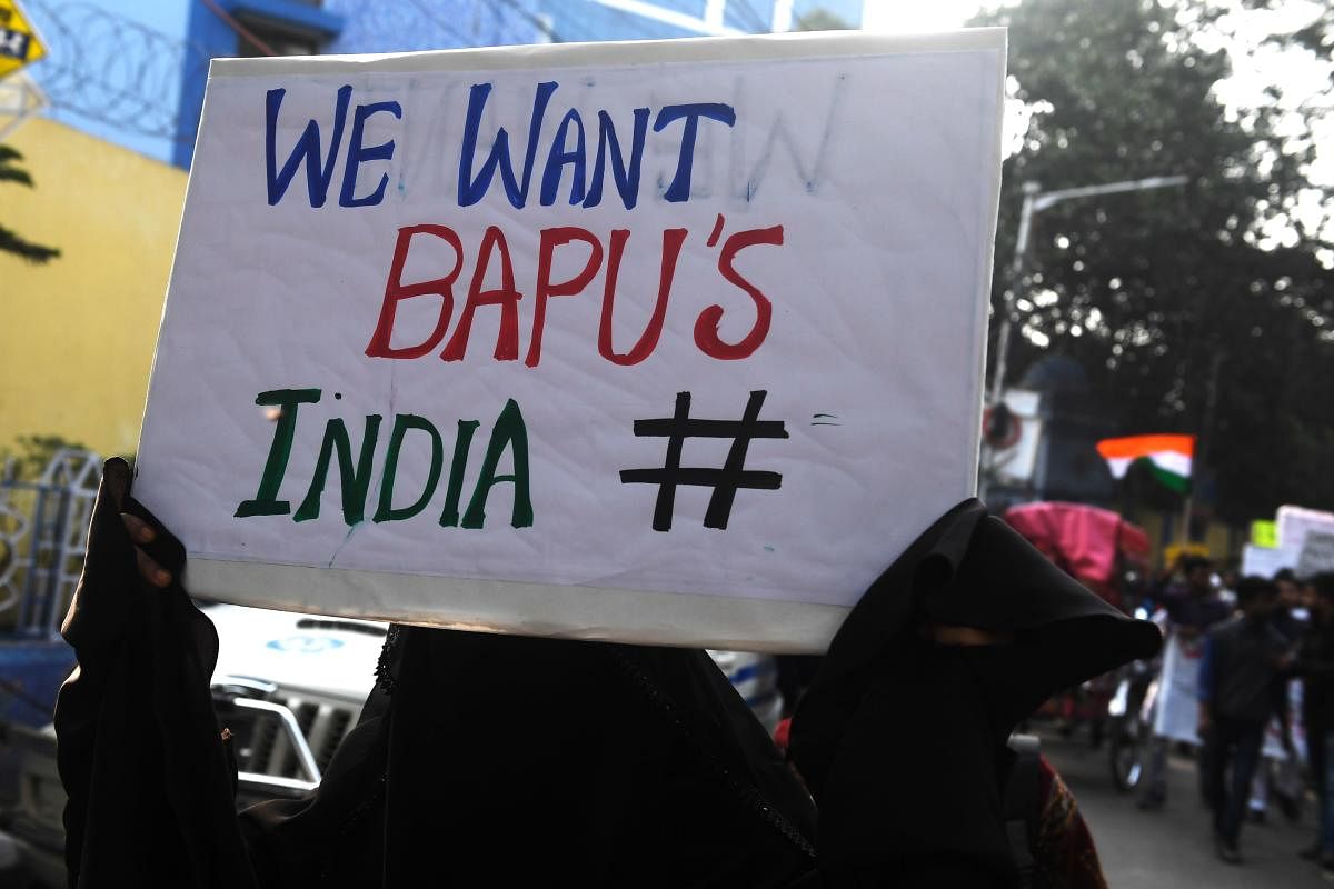 People protesting against JNU violence (AFP Photo)