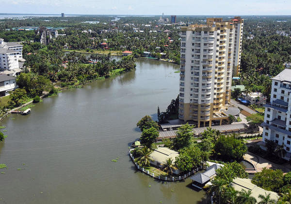 A view of Alfa Serene Apartments at Marad built on the coastal zone, in Kochi, Friday, Sept. 27, 2019. (PTI photo)