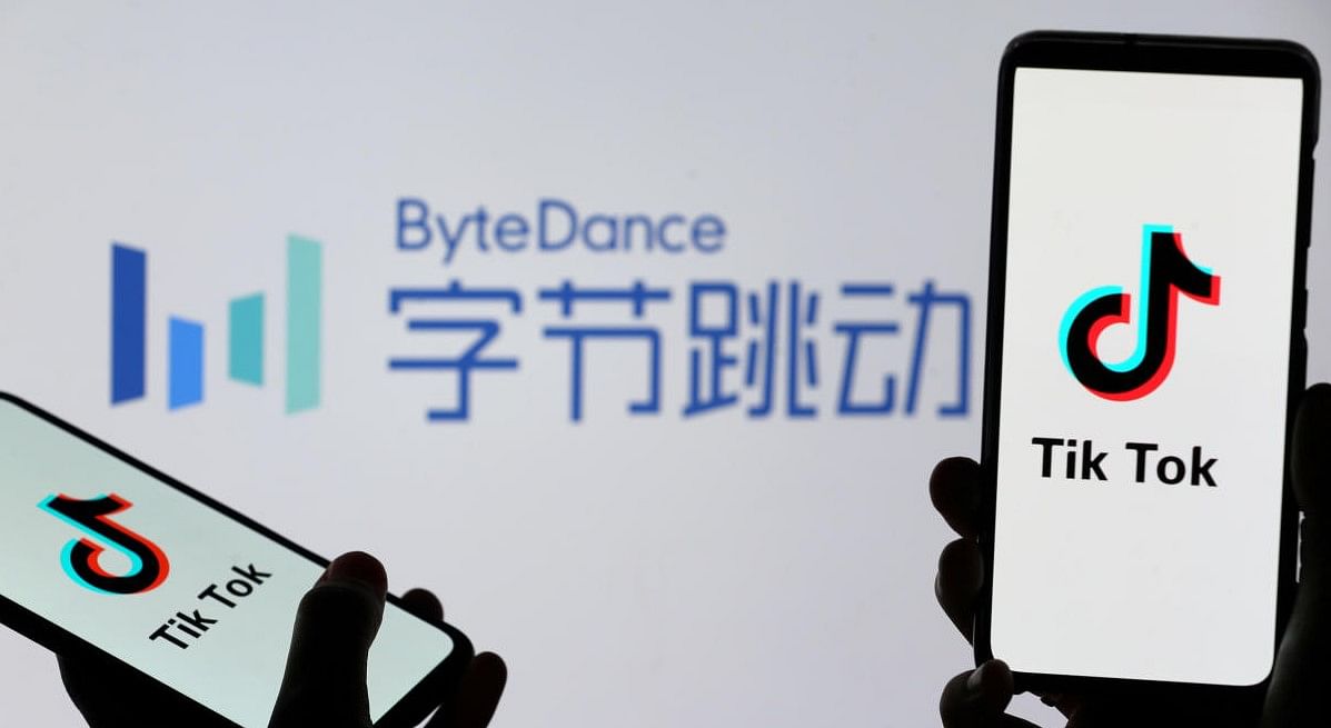 Tik Tok logos are seen on smartphones in front of displayed ByteDance logo in this illustration (Reuters File Photo)