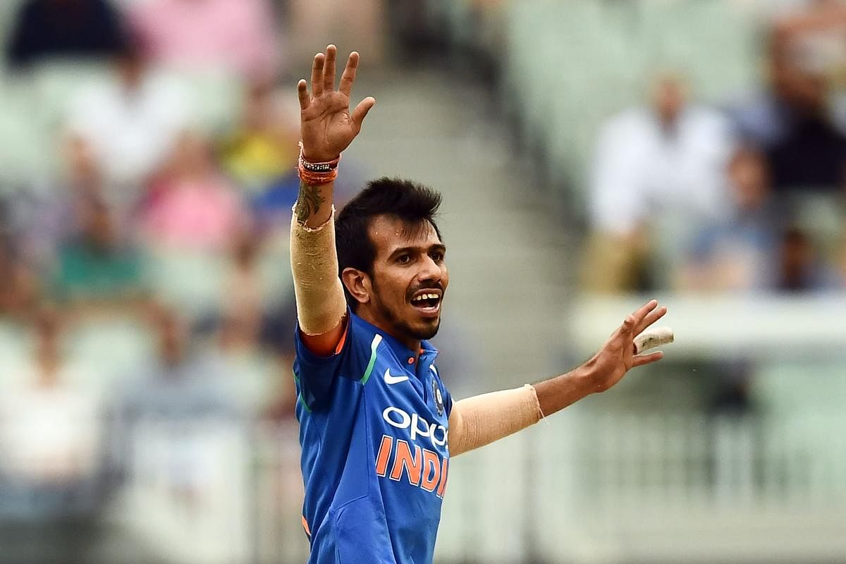 Leg-spinner Yuzvendra Chahal was included in the Indian playing XI for the third T20 International against Sri Lanka here on Friday. Credit: AFP