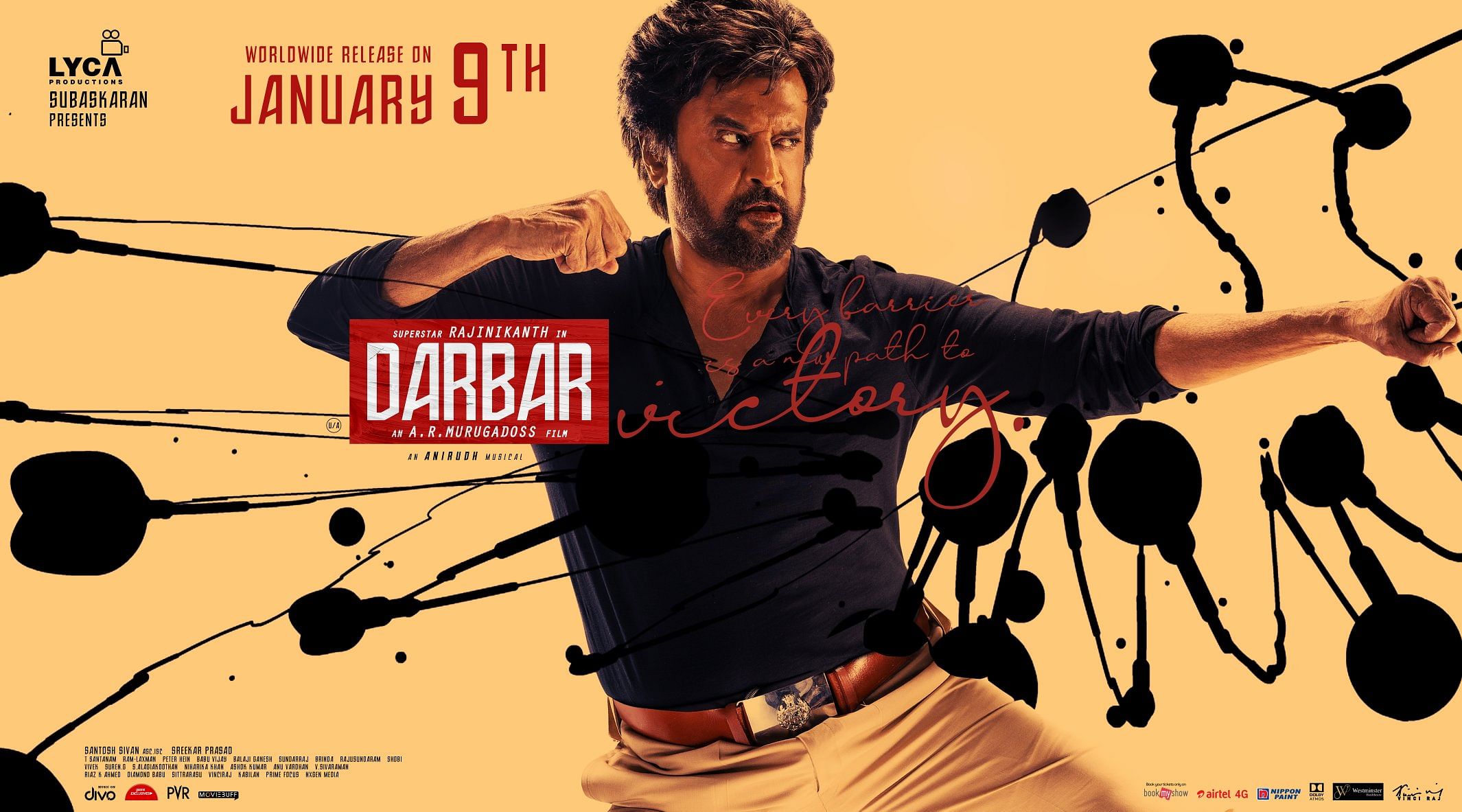 Darbar is also likely to set the Chennai box office on fire. As reported earlier, the opening day collections will most probably be between Rs 1.5 and Rs 2 crore. (Twitter Image/@LycaProductions)