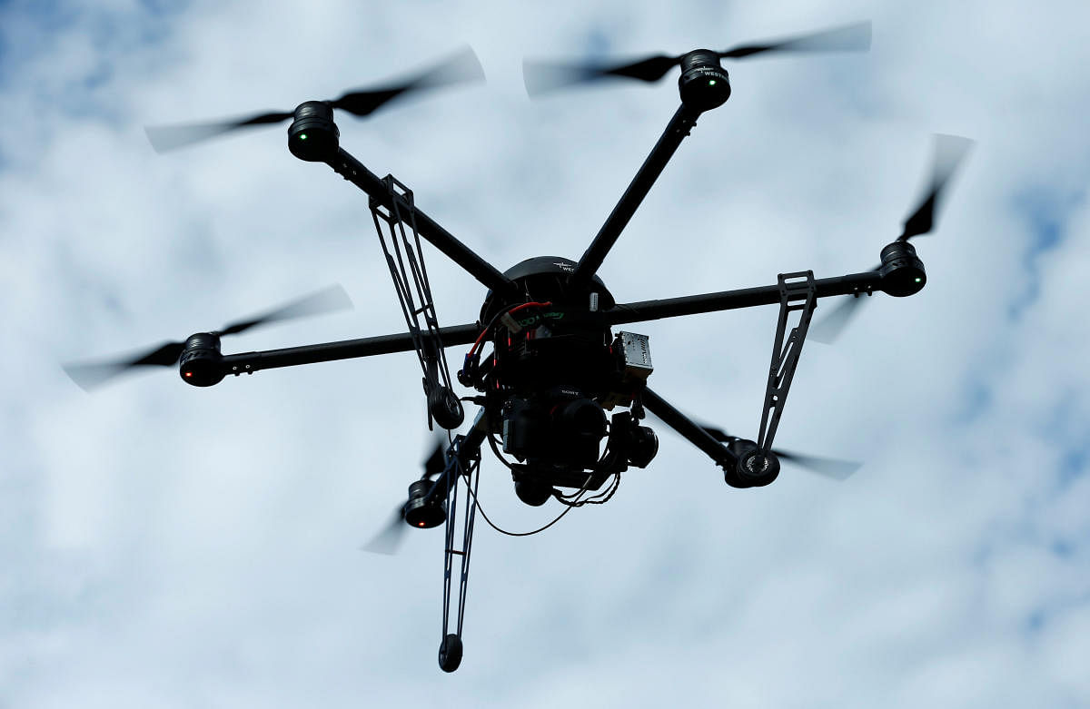 The drones, capable of travelling 2-3 kms on either side of the border, were reportedly being launched from the Indian side to fly into Pakistan to pick up payloads of narcotics. (Representative Image/REUTERS Photo)