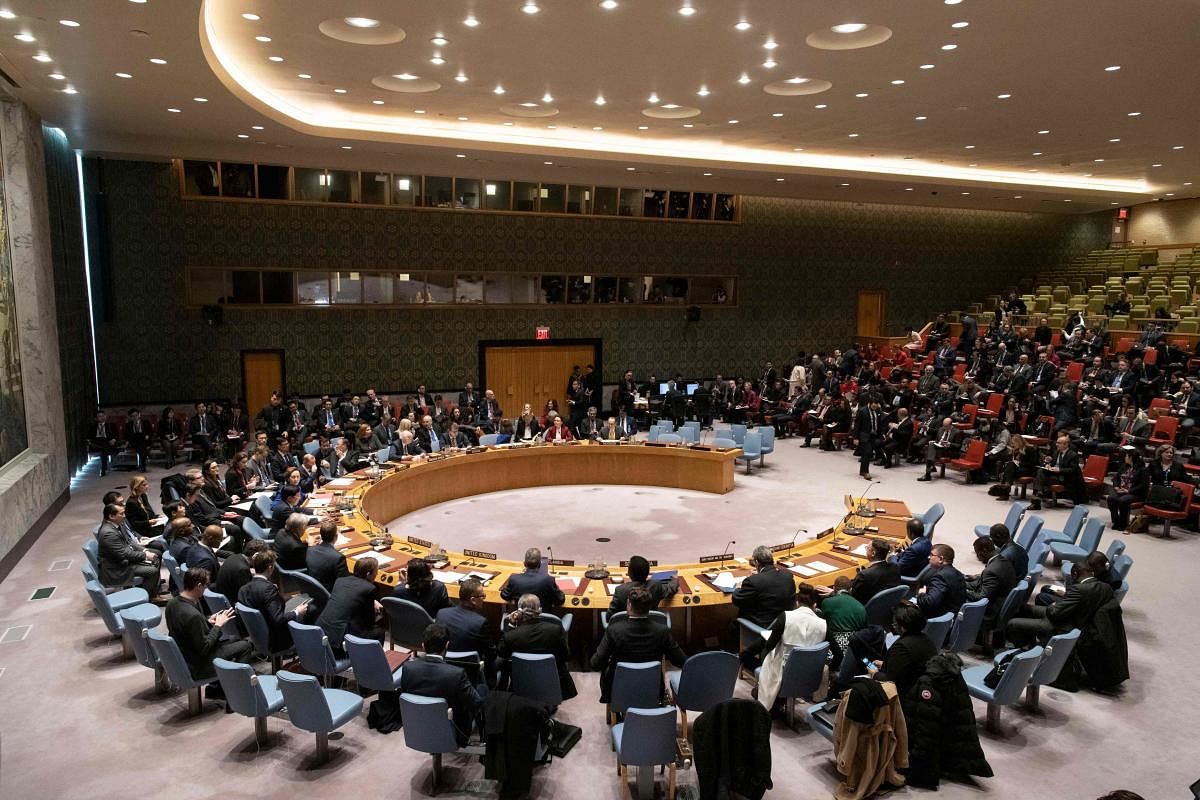 "The Security Council reaffirms its primary responsibility for the maintenance of international peace and security," the UNSC declaration said. (AFP Photo)