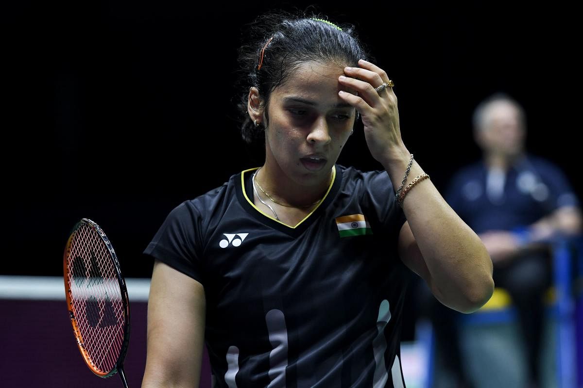 Saina was no match for Olympic champion Spaniard Carolina Marin, who took exactly half-an-hour to dispose of the Indian's challenge 8-21 7-21. Credit: AFP