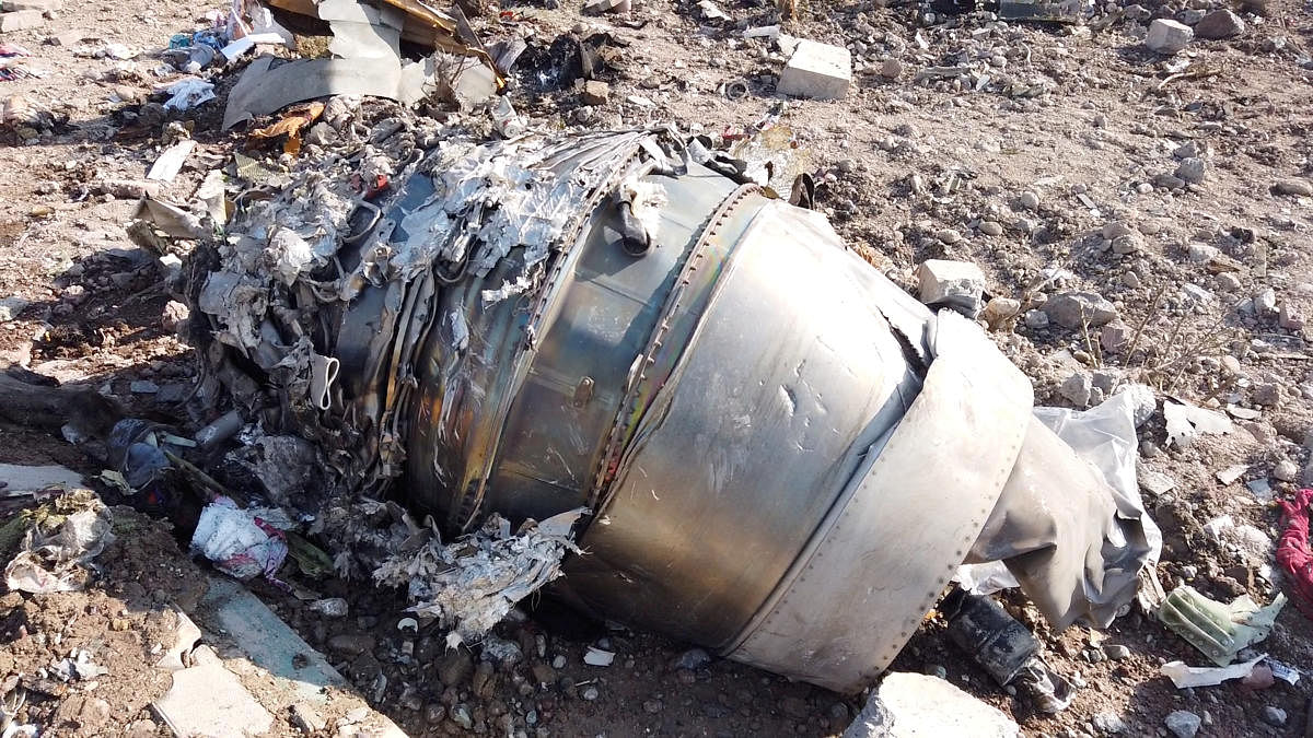 Photo of the debris of the Ukraine International Airlines, flight PS752, Boeing 737-800 plane. (Reuters Photo)