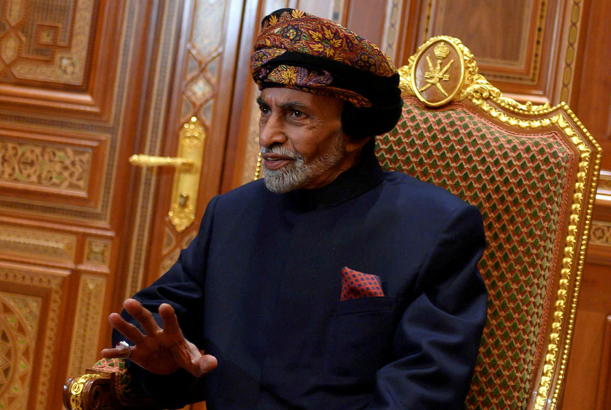 Sultan of Oman Qaboos bin Said al-Said at the Beit Al Baraka Royal Palace in Muscat, Oman January 14, 2019. (Reuters Photo)