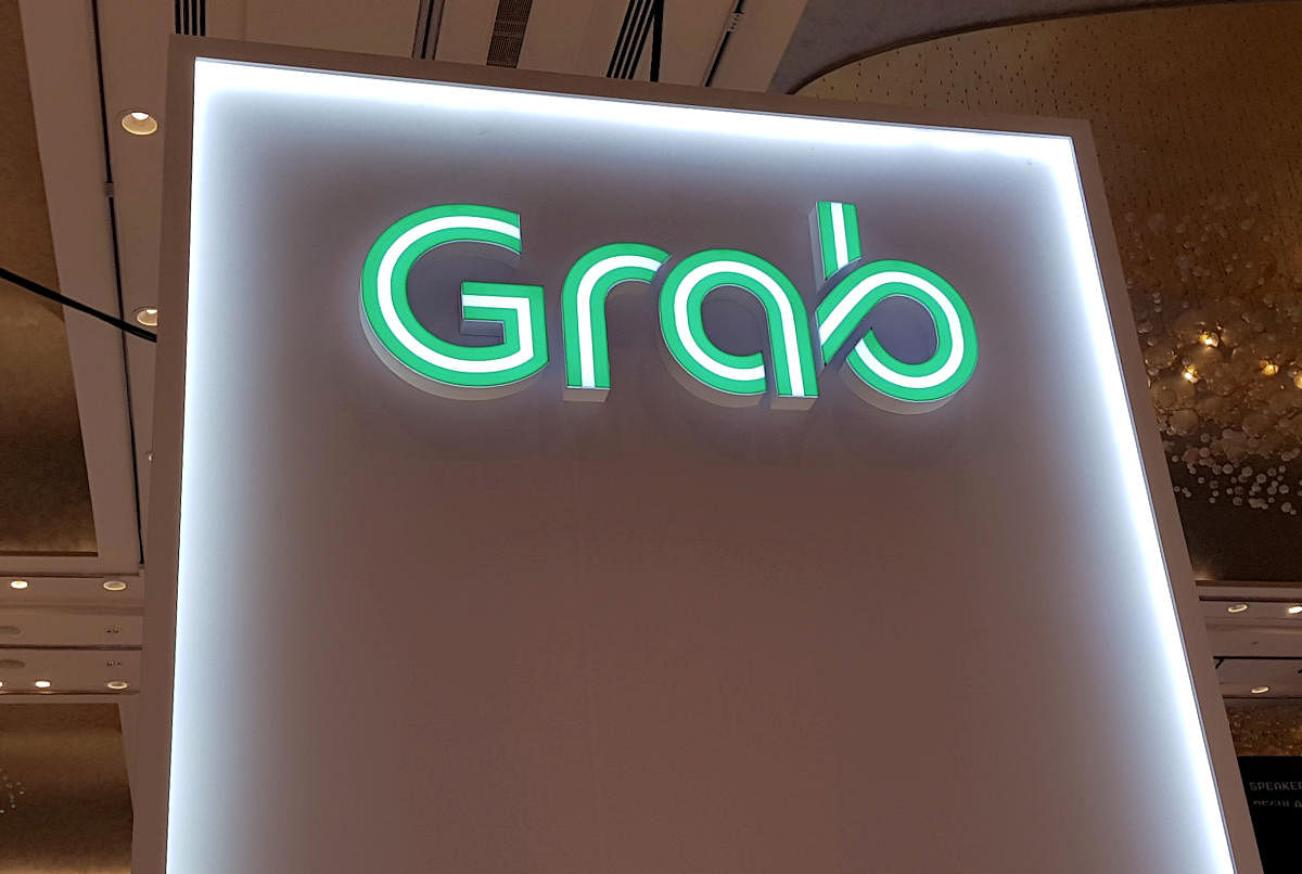 A Grab logo is pictured at the Money 20/20 Asia Fintech Trade Show in Singapore March 21, 2019. (Reuters Photo)
