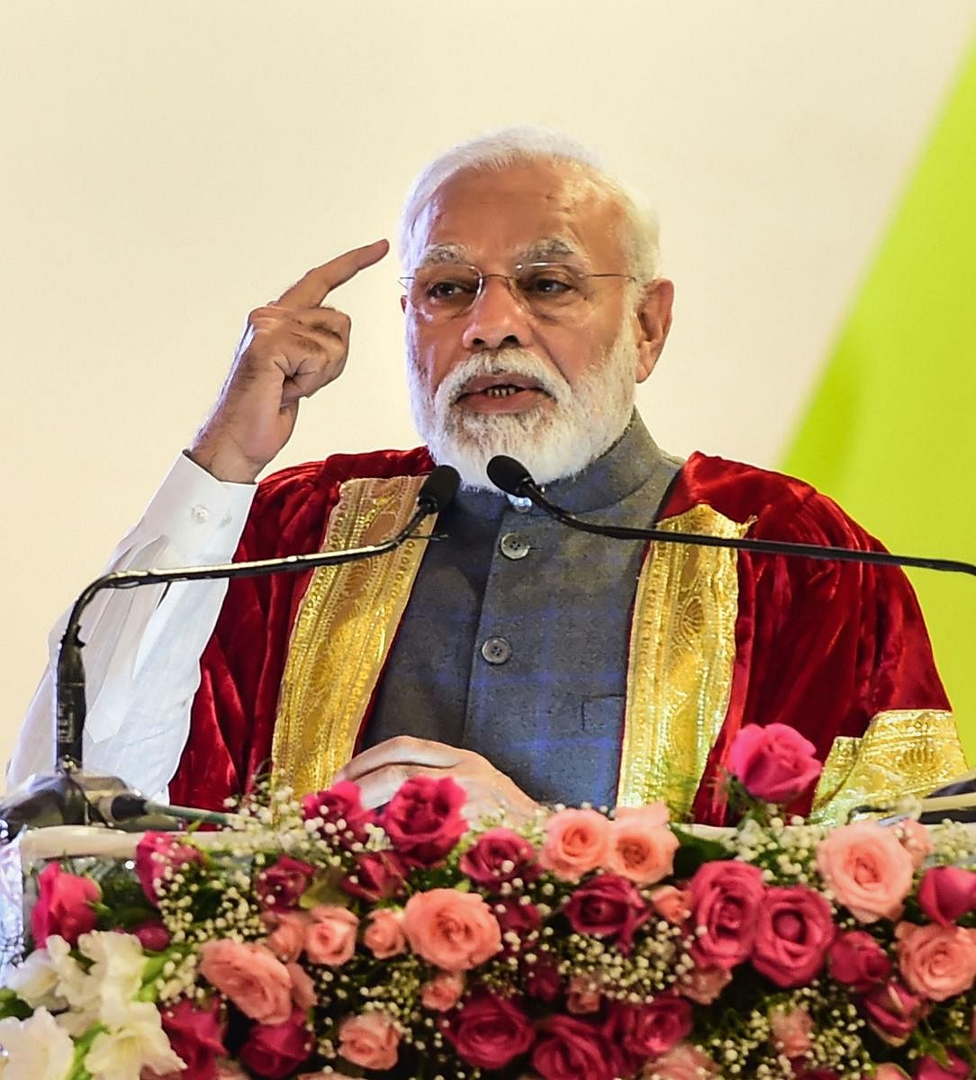Prime Minister Narendra Modi address the inaugural ceremony of the 107th Indian Science Congress at the University of Agricultural Sciences, in Bengaluru, Friday, Jan. 3, 2020. (PTI Photo)