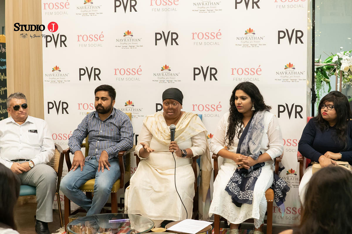 (From left) Dr Satish Amarnath,  Hatim, Pragya Prasun, Rubina  Patel (mediator) and Shabnam Sultana.  