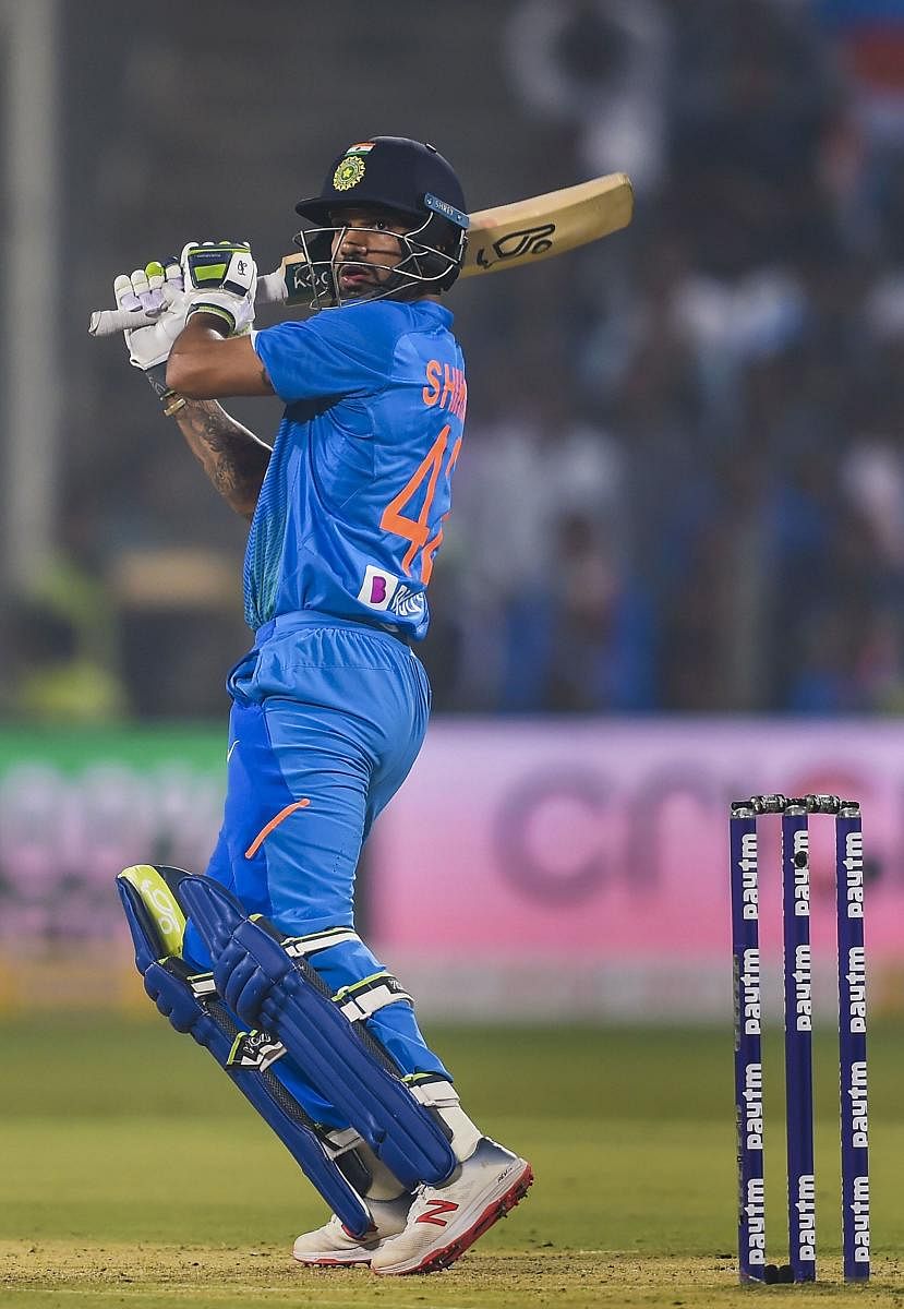 In their last meeting in the ODI World Cup, it was Dhawan's superb hundred that paved the way for an easy victory for the Indians. (PTI Photo)