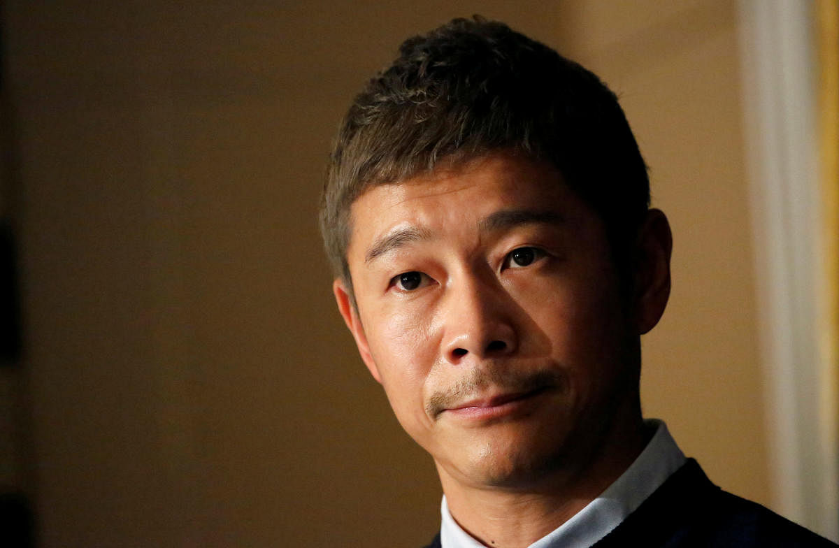 Japanese billionaire Yusaku Maezawa, founder and chief executive of online fashion retailer Zozo, who has been chosen as the first private passenger by SpaceX. (REUTERS PHOTO)