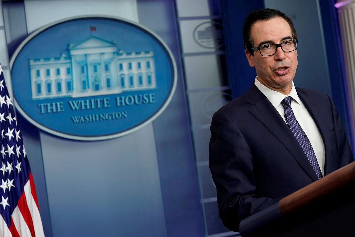 "It wasn't changed in translation. I don't know where that rumor started," Mnuchin said on the "Sunday Morning Futures with Maria Bartiromo" show. (Photo by REUTERS)