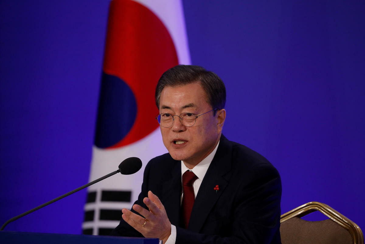 Moon has long championed engagement with Pyongyang and used the South's 2018 Winter Olympics to build a diplomatic rapprochement that climaxed with a landmark summit between Kim Jong Un and US President Donald Trump in Singapore. cREDIT: REUTERS