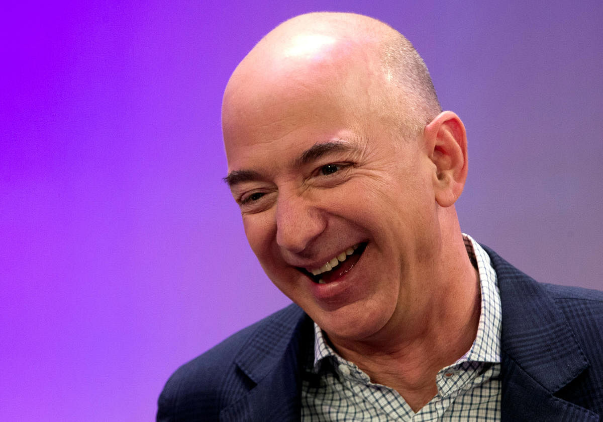 Bezos is in India this week and is expected to meet top government functionaries, business leaders and SMBs. (Photo by Reuters)