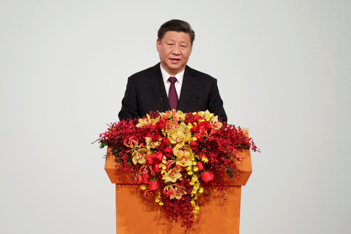 Chinese President Xi Jinping speaks at a ceremony to inaugurate the fifth-term government of Macau Special Administrative Region. (REUTERS photo)