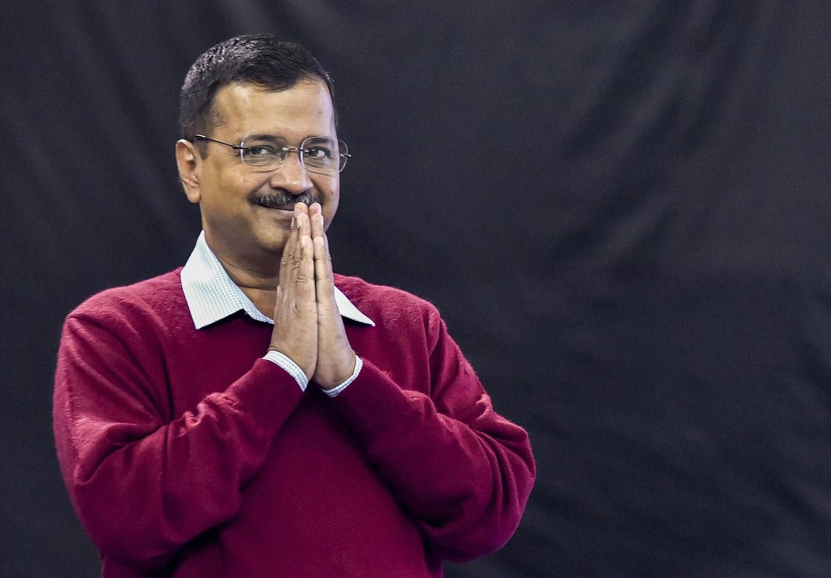 AAP national convenor and Delhi Chief Minister Arvind Kejriwal attends a book launch function. (PTI PHOTO)