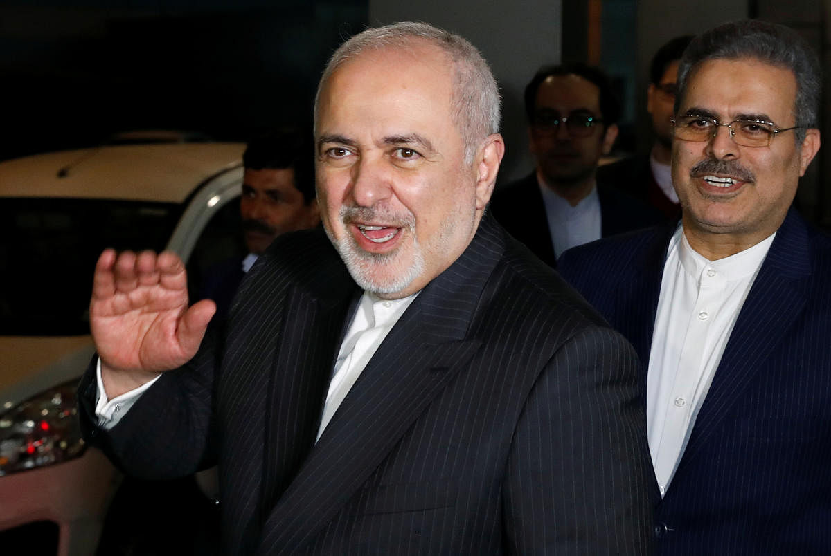 Iranian Foreign Minister Javad Zarif arrives in New Delhi (Reuters Photo)