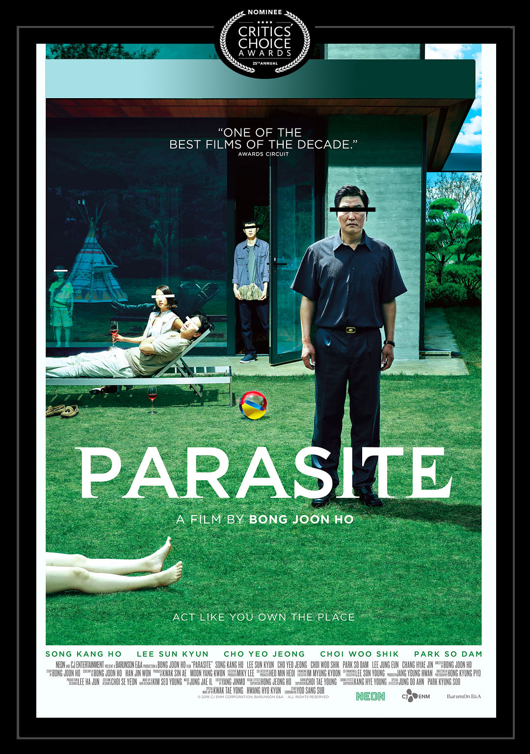 "Parasite" has been on a winning streak ahead of the Oscars, collecting trophies at the Critics Choice Awards and Golden Globes. (Twitter Image/@ParasiteMovie)