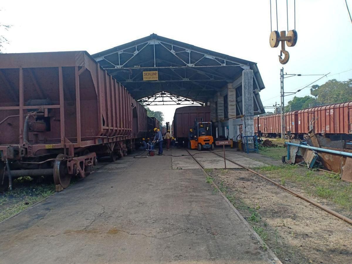 The Carriage and Wagon Depot at Mangaluru Junction.