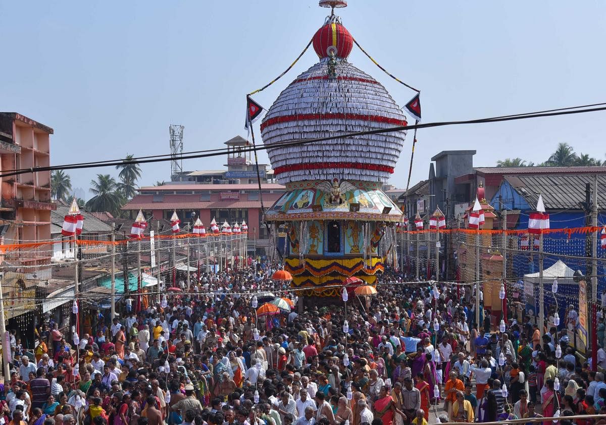 Brahmarathotsava was held at Sri Krishna Mutt in Udupi on Wednesday.