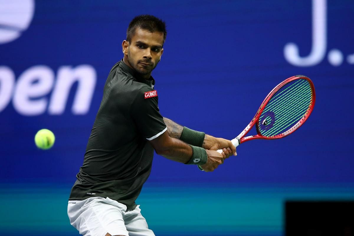 Nagal, seeded 21st in the qualifiers, was shown the door by Mohamed Safwat of Egypt 7-6 (2) 6-2 after a one hour and 28 minutes contest. Credit: AFP