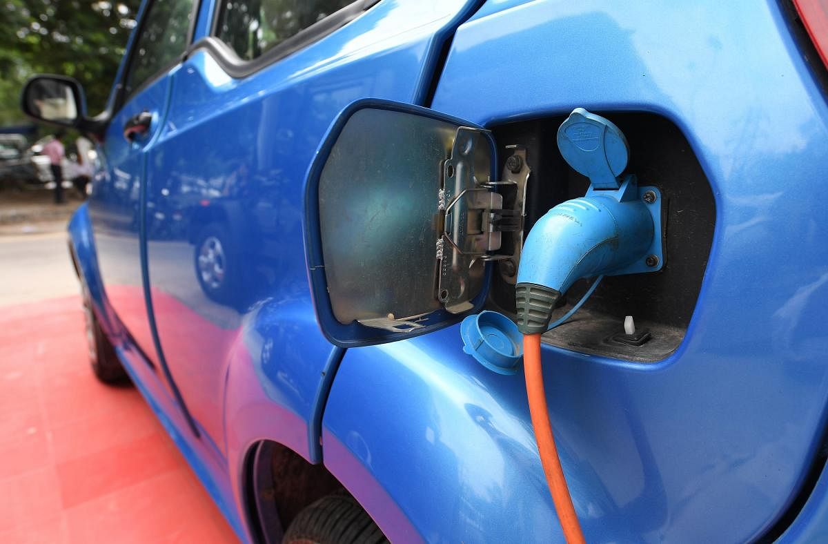 The apex court had directed the Centre to apprise it of the steps taken for the implementation of the scheme of making all government vehicles electric in March, last year. (AFP Photo)