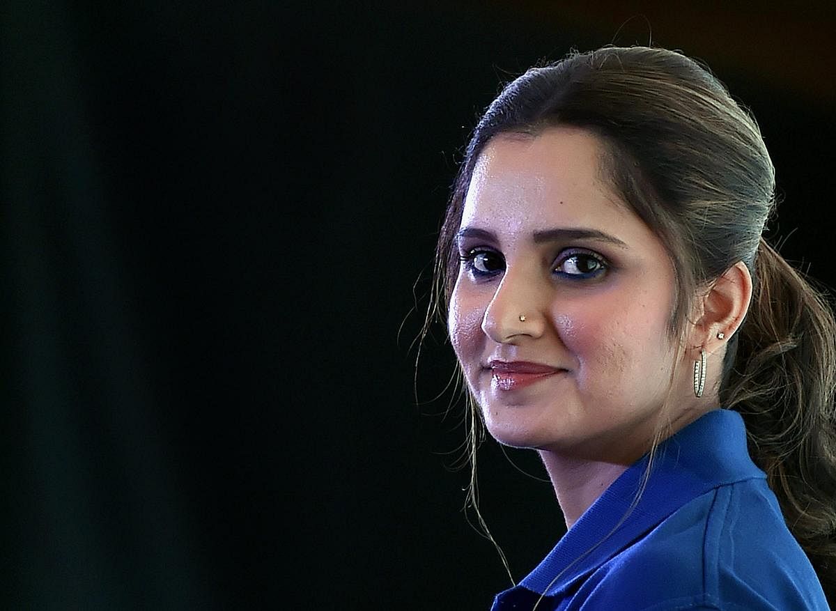 Indian tennis ace Sania Mirza during GoActive launch in New Delhi. (PTI PHOTO)