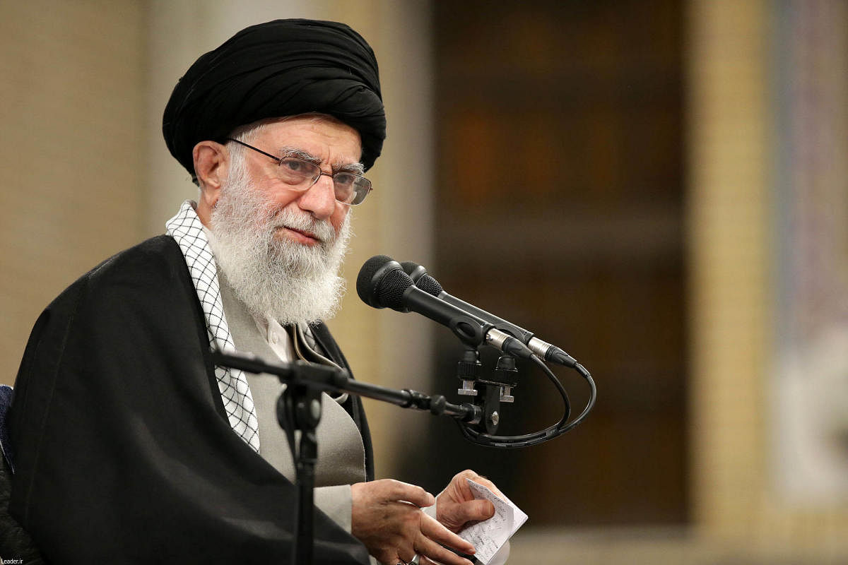 Khamenei said a "slap in the face" was delivered to the United States, when the Islamic republic fired missiles at US troop bases in Iraq. (AFP Photo)