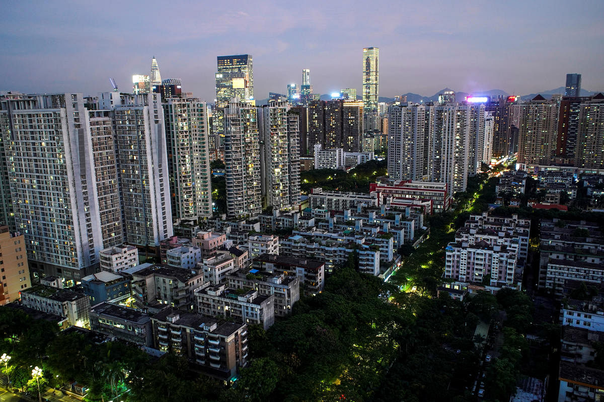 Resident buildings and offices are seen in Shenzhen, Guangdong Province, China, September 6, 2019. (Reuters Photo)