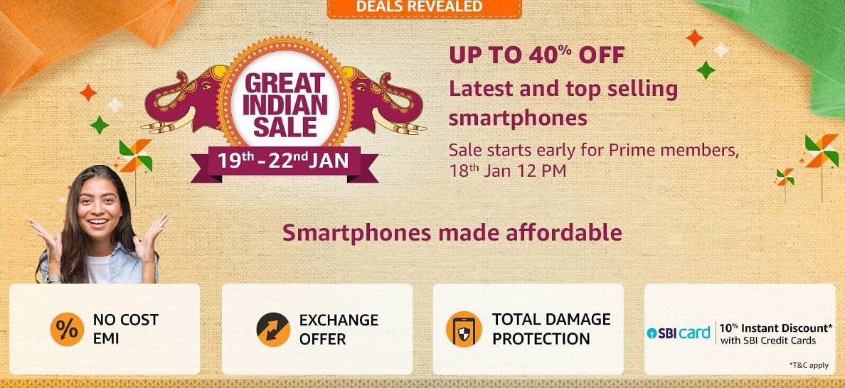 Amazon Great Indian Sale 2020 kicks off on January 19 (Credit: Amazon India website screen-shot)