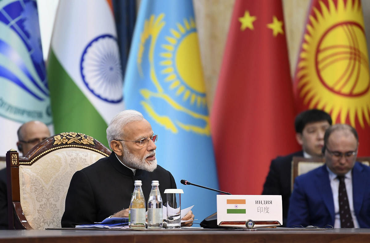 Prime Minister Narendra Modi at the delegation level meeting of the Shanghai Cooperation Organization (SCO) Summit. (PTI File Photo)