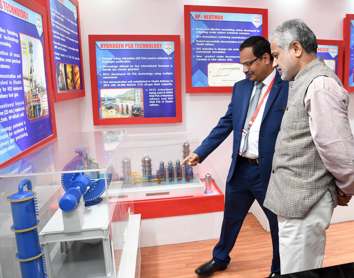 Dr M.M. Kutty, Secretary PNG, Govt. of India seen at the exhibition during the inauguration of "24th Refining and Petrochemical Technology Meet", at BIEC, in Bengaluru on Sunday. Photo/ B H Shivakumar. (DH Photo)