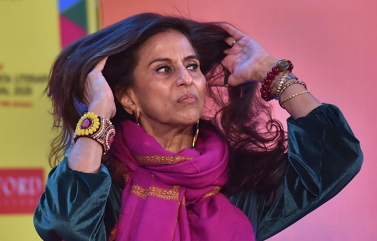 Author Shobha De during Kolkata Literacy Festival 2020, in Kolkata, Saturday, Jan. 18, 2020. (PTI Photo)