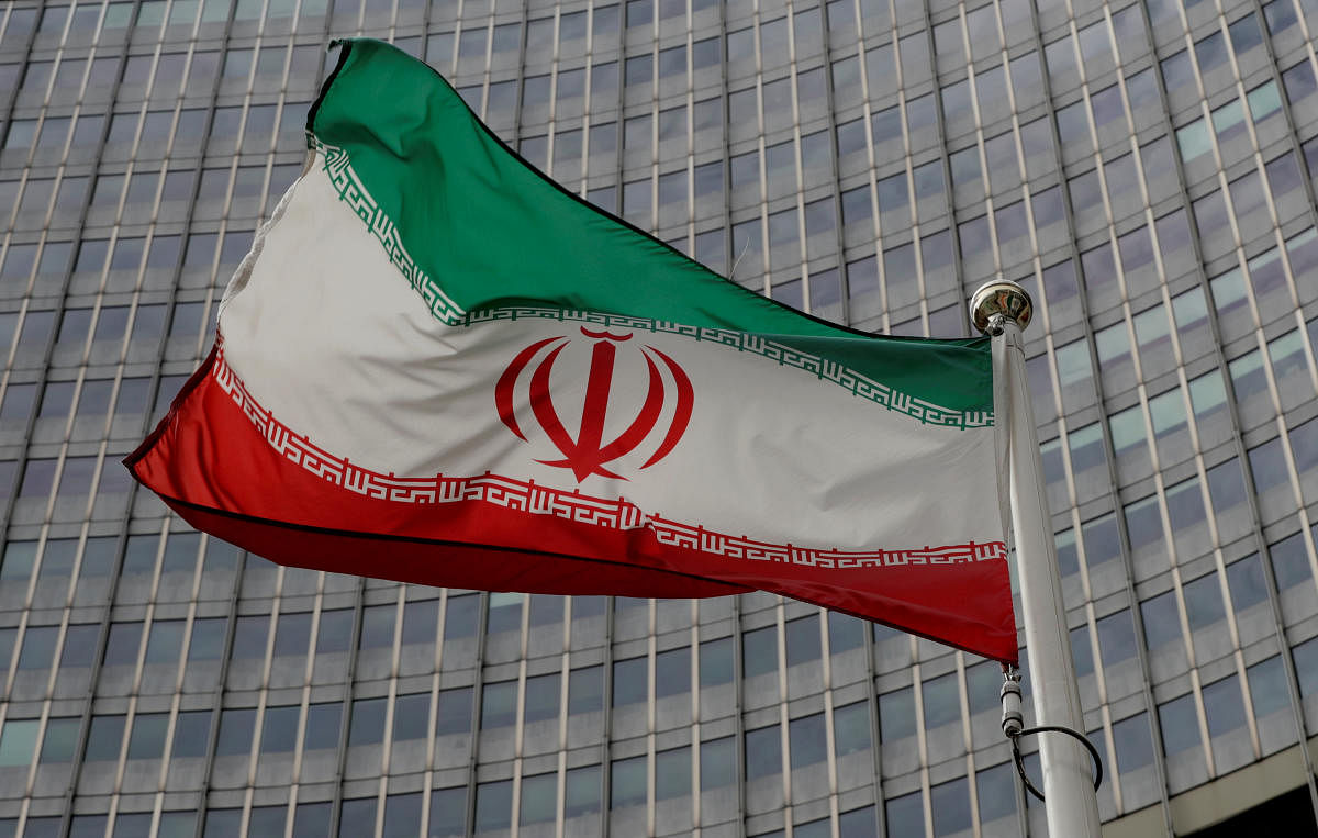 An Iranian flag flutters in front of the International Atomic Energy Agency (IAEA) headquarters in Vienna, Austria September 9, 2019. (Reuters Photo)