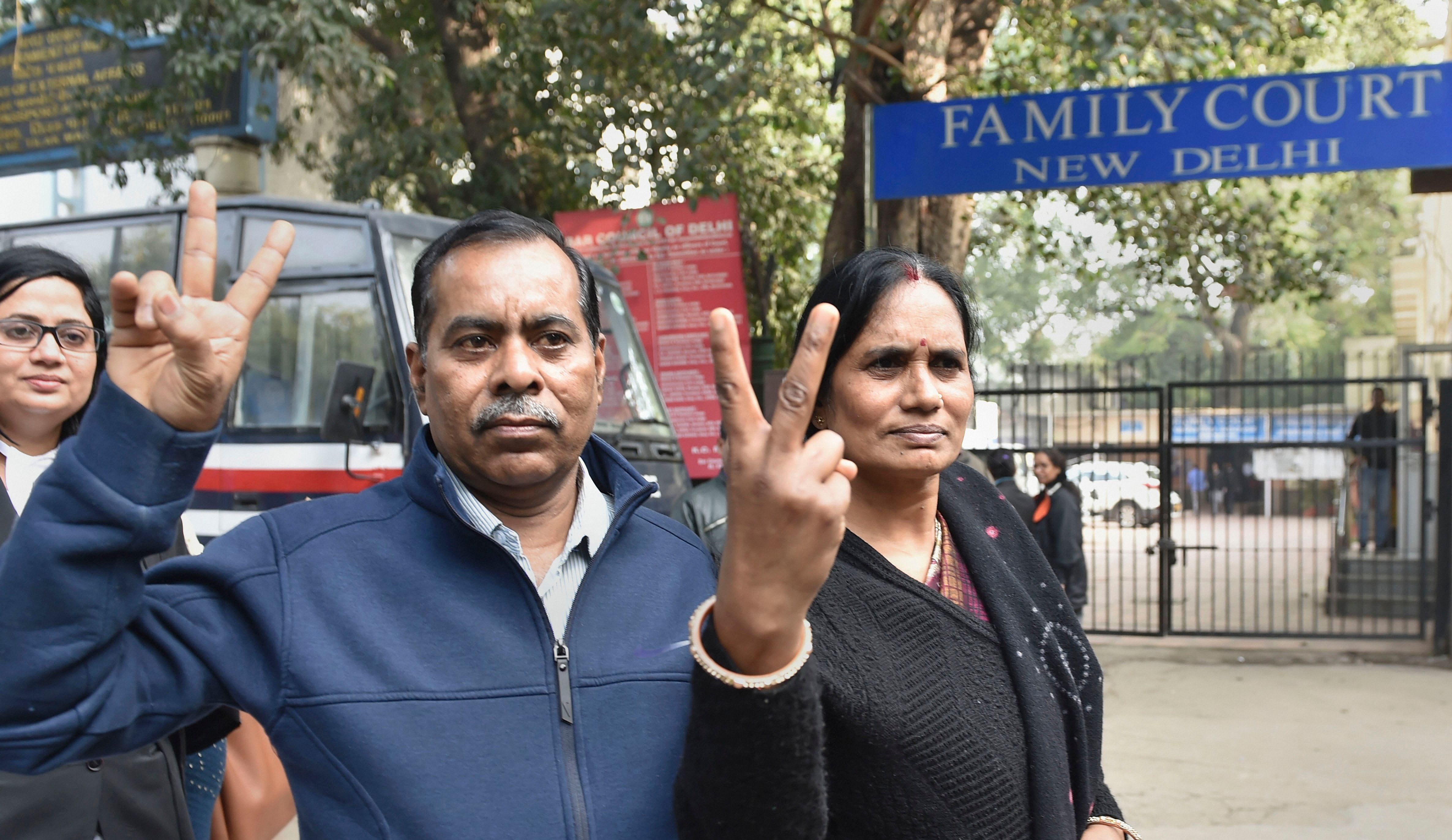 Nirbhaya rape case victim's parents. (PTI Photo)