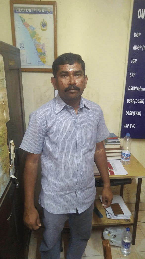 Gangaraju, who was held while he was about to board a Bengaluru bound train from Thiruvananthapuram, told the police that he got the cash from an unidentifiable place and he was taken to the place blindfolded. (DH Photo)