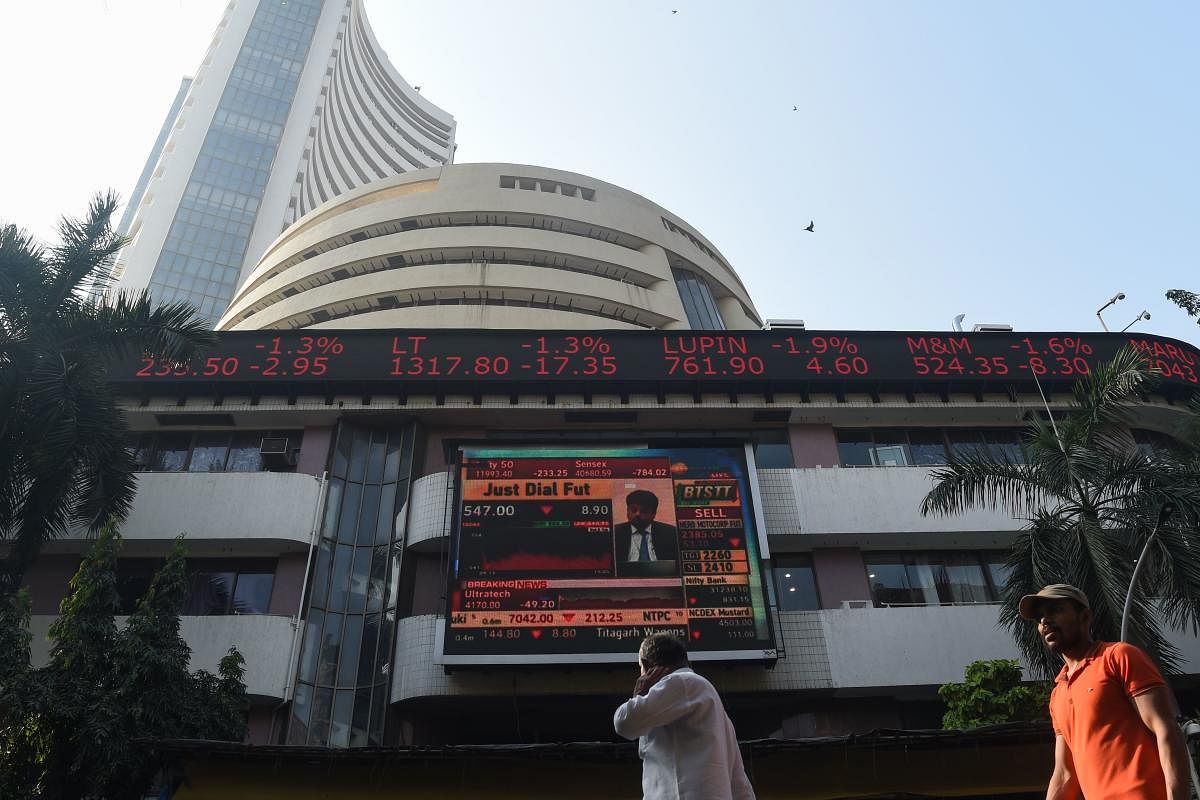 Reliance Industries, IndusInd Bank, NTPC, SBI, ICICI Bank, ONGC and HCL Tech were trading on a positive note. (AFP File Photo)