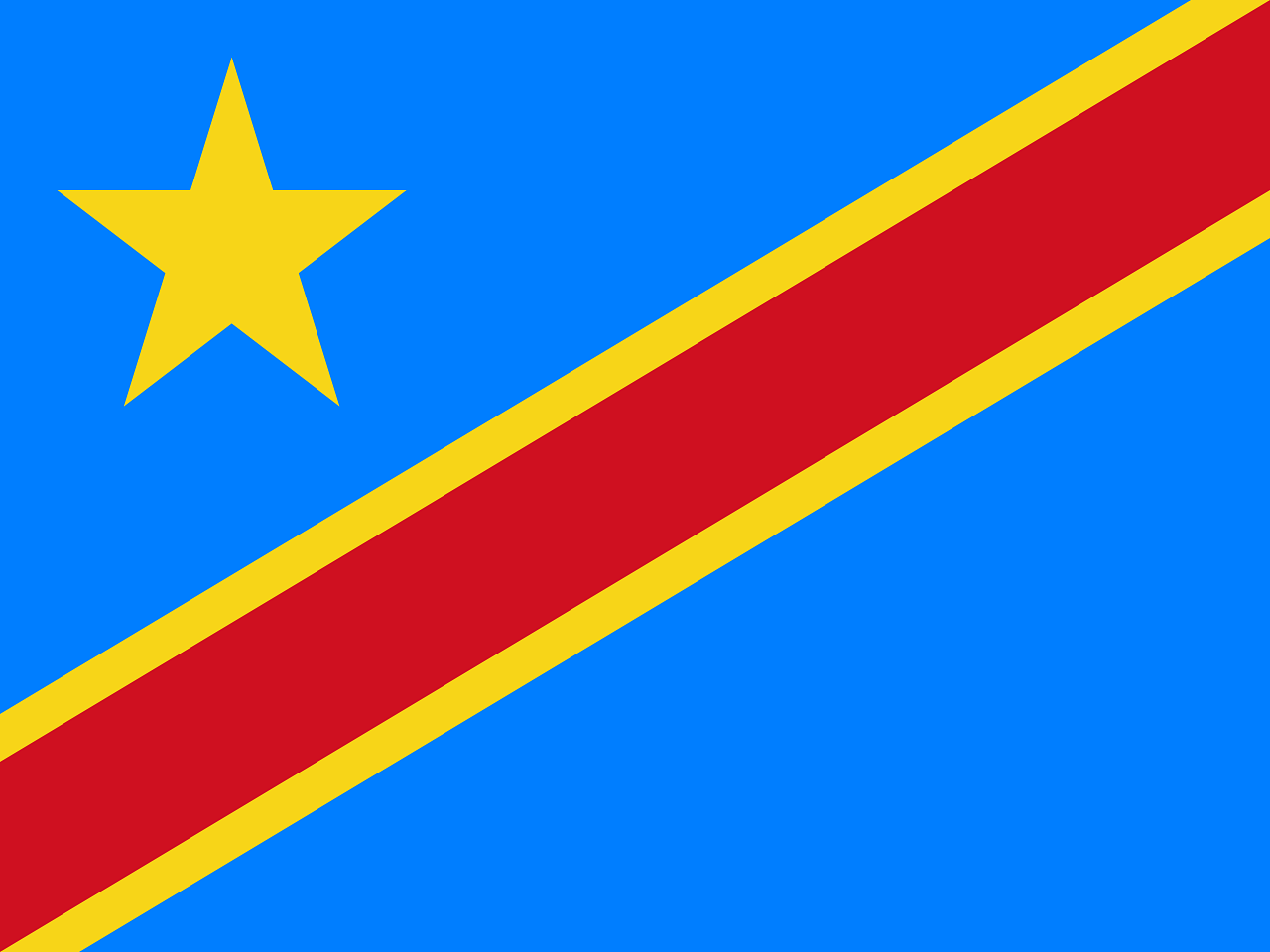 Democratic Republic of the Congo's flag (Wikipedia Photo)