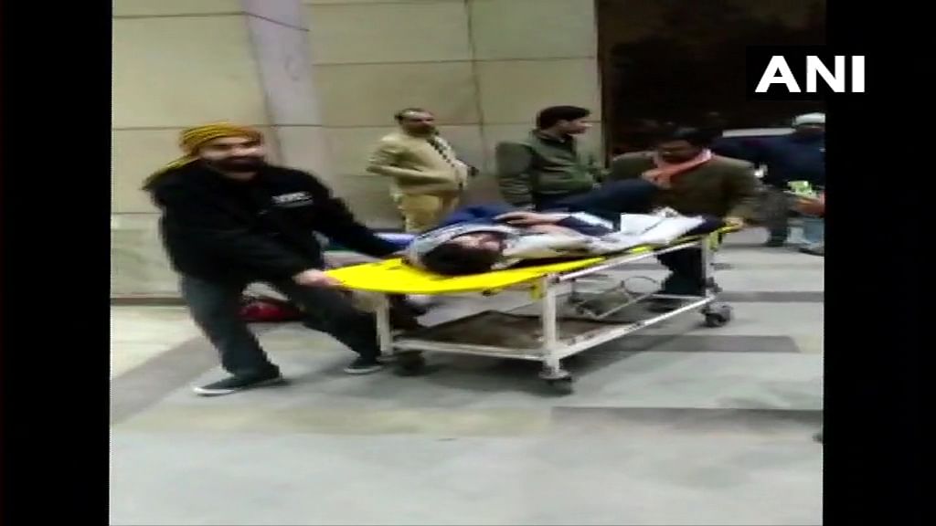 The incident happened a day after Ragib had allegedly refused to let those students have food at the hostel during 'special dinner', as they belonged to a different hostel. He's admitted at Safdarjung Hospital. (Twitter image/@ANI)