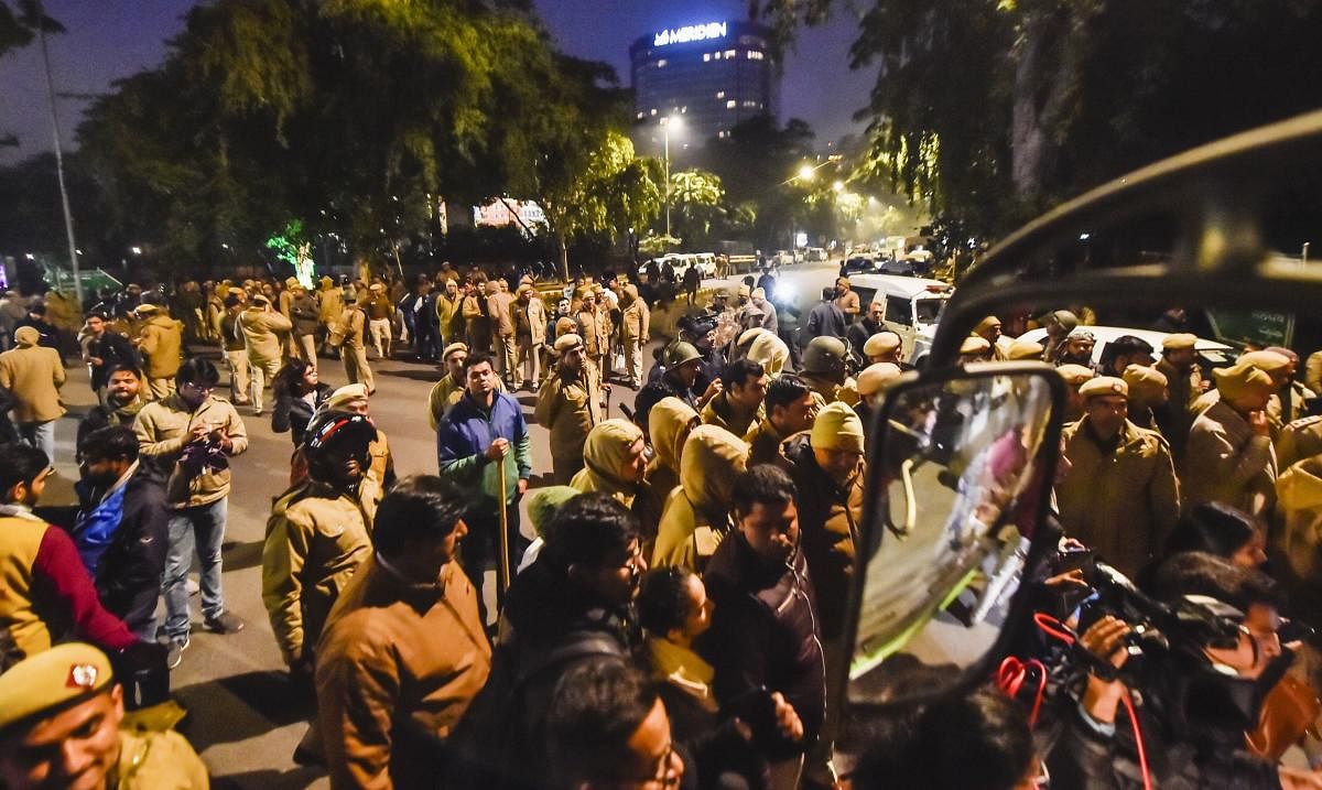 The JNU administration, in an FIR, had claimed that on January 3, a group of students wearing masks had forcibly entered the campus. (PTI file photo)