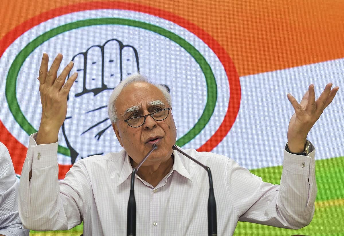 Sibal's comments come after the International Monetary Fund (IMF) had on Monday lowered India's economic growth estimate for the current fiscal to 4.8 per cent . (PTI Photo)