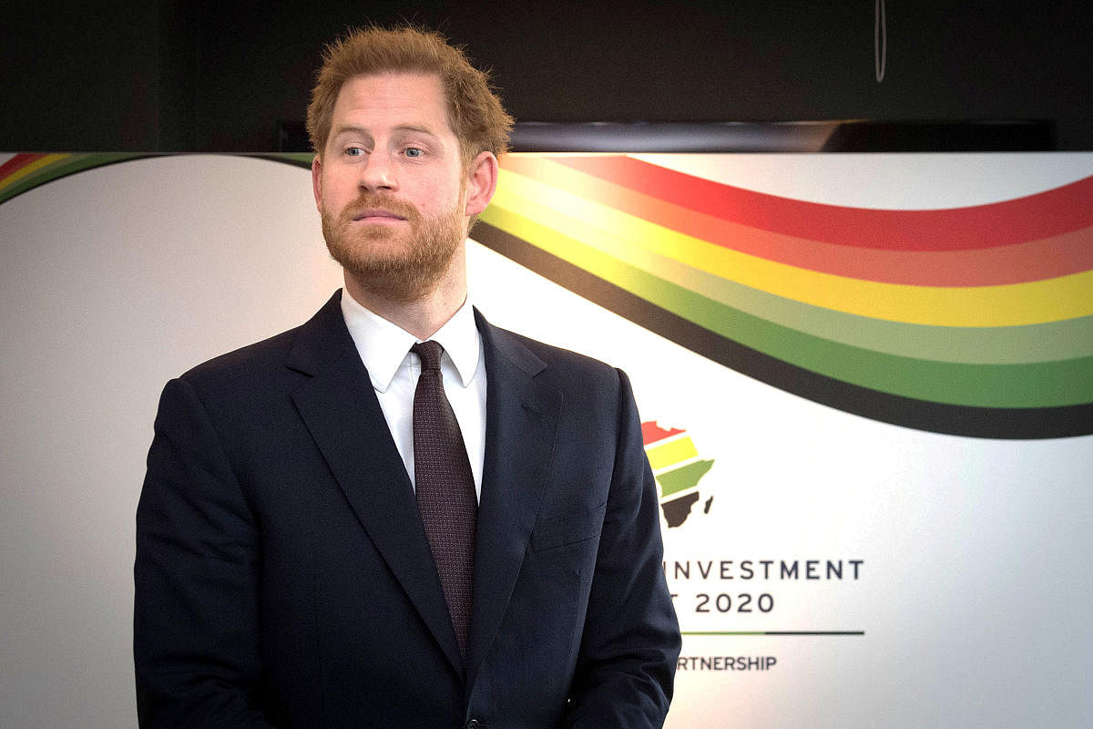 Britain's Prince Harry attends the UK-Africa Investment Summit at the Intercontinental Hotel in London, Britain January 20, 2020. (Reuters Photo)
